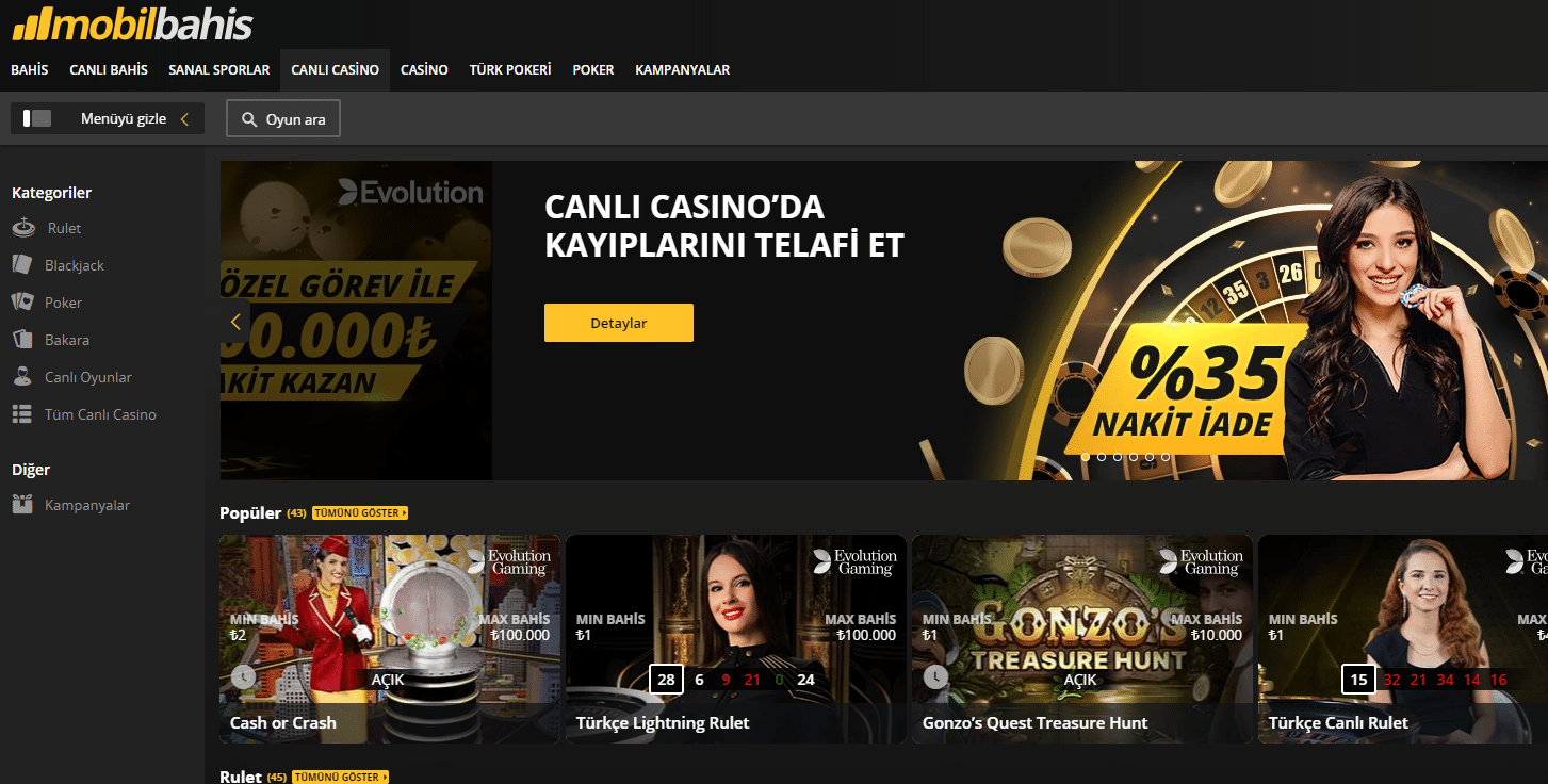 vip bahis ve casino oyunlari nelerdir